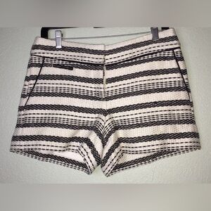 Ann Taylor Loft Riviera Shorts Size 2 Knitted Black And White